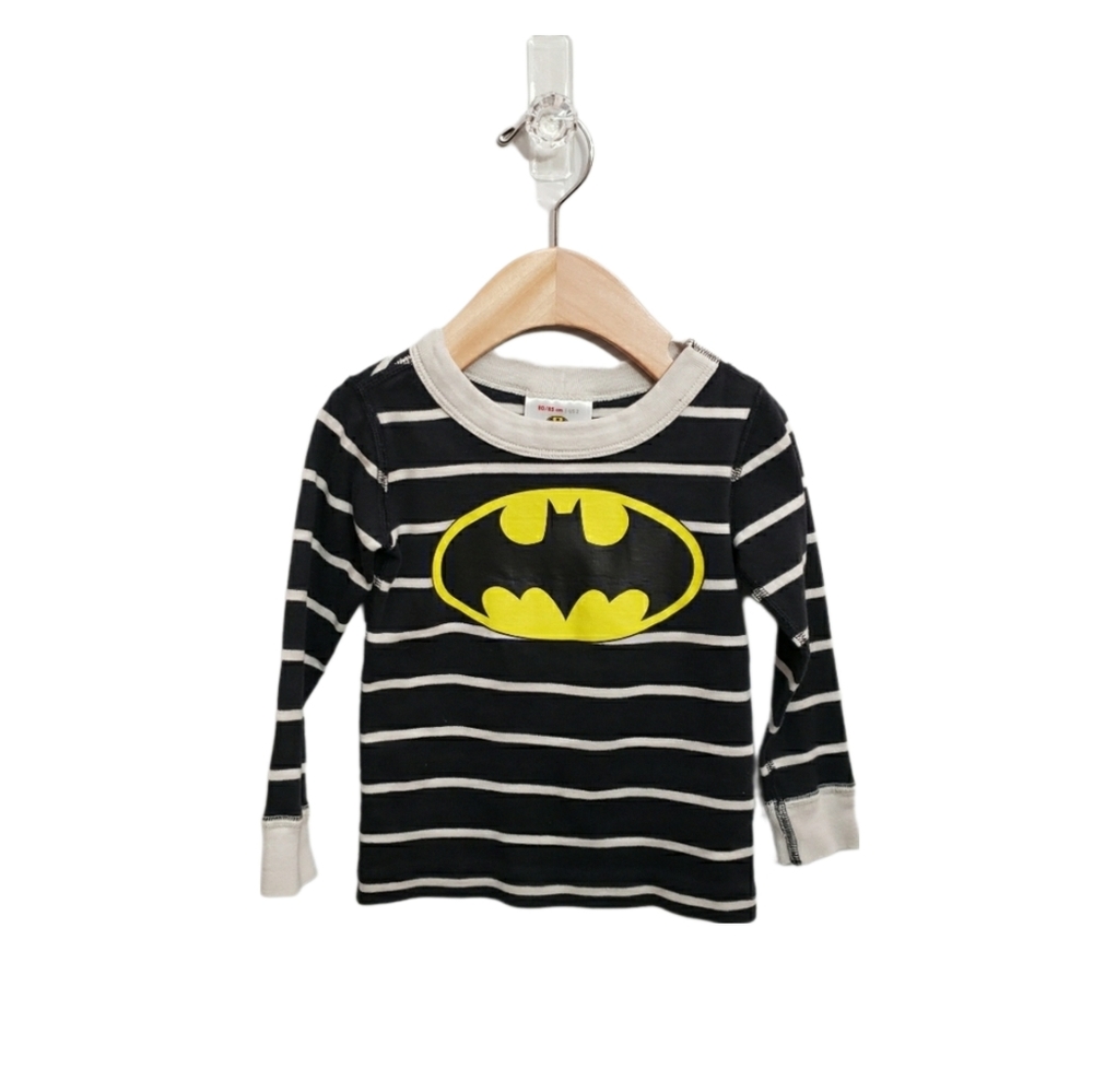 Hanna Andersson 2T Toddler Batman Striped Organic Cotton Pajama Top